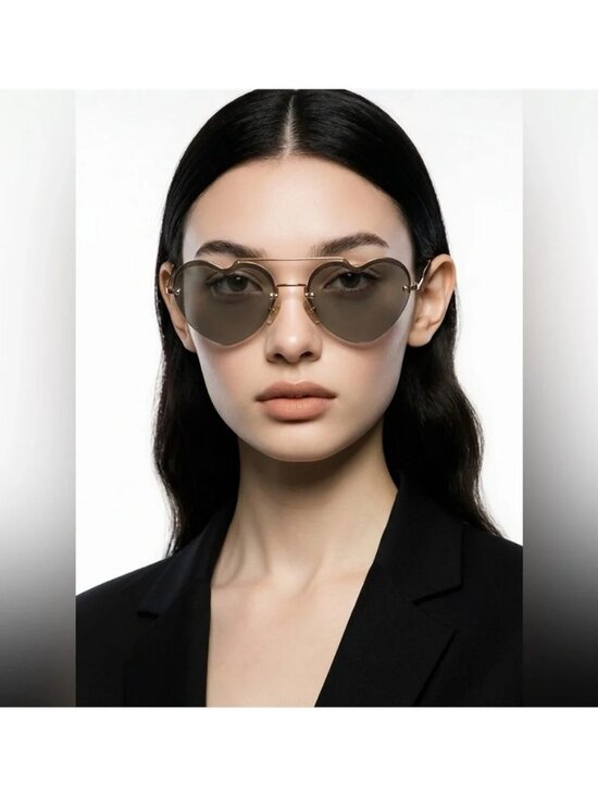 New - Miu Miu™ Core Collection MU 62US ZVN1C0 58 - Pale Gold
